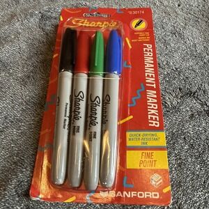 Sharpie Fine Point Permanent Marker Carded Vintage NOS Sealed Mix Color